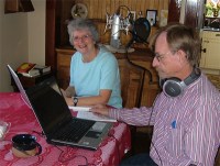 Marilyn and Dean Recording Narration